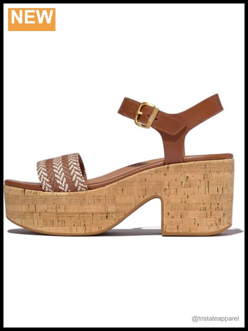 Leather Wedge Ankle Strap Sandal